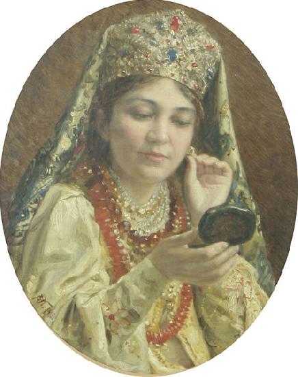  Young Lady Looking into a Mirror